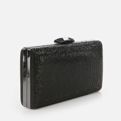 Women Black Clutch Evening Bag - 2