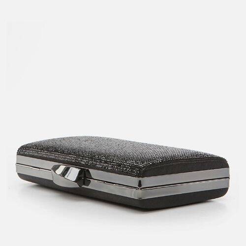 Women Black Clutch Evening Bag - 4