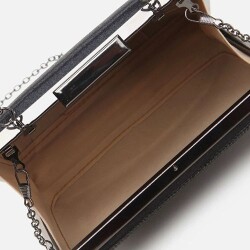 Women's Black Clutch Evening Bag - 5