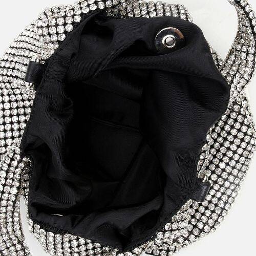 Women's Black Embellished Clutch Evening Bag - 5