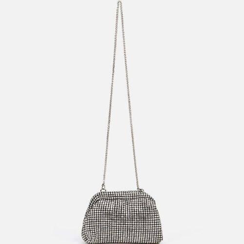 Women's Black Embellished Clutch Evening Bag - 2