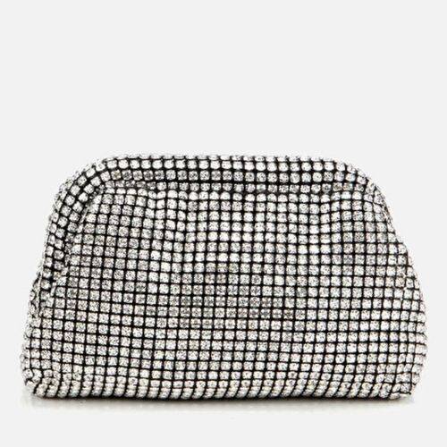 Women's Black Embellished Clutch Evening Bag - 6