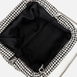 Women's Black Embellished Clutch Evening Bag - 5