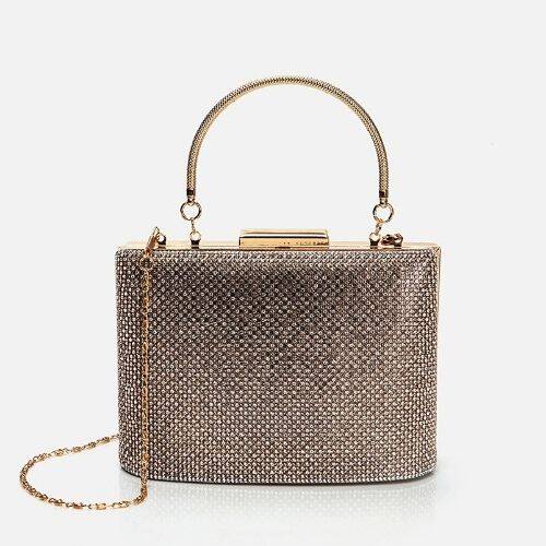 Women's Gold Clutch Evening Bag - 1