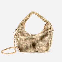 Women's Gold Embellished Clutch Evening Bag - Vip Bags