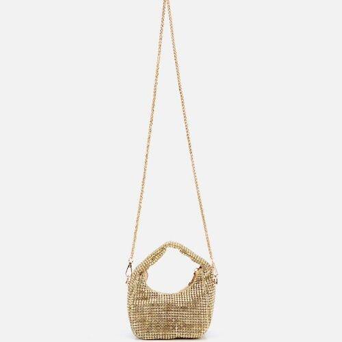 Women's Gold Embellished Clutch Evening Bag - 2