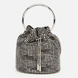 Women's Grey Embellished Clutch Evening Bag - Vip Bags