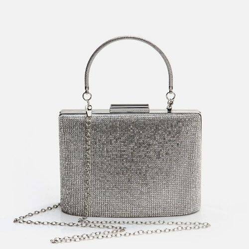 Women's Lame Clutch Evening Bag - 1