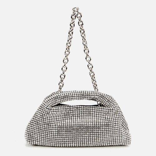 Women's Lame Embellished Clutch Evening Bag - 1