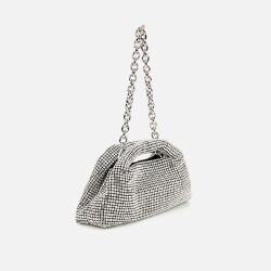 Women's Lame Embellished Clutch Evening Bag - 3