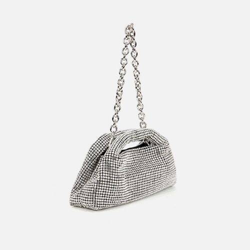 Women's Lame Embellished Clutch Evening Bag - 3