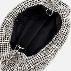 Women's Lame Embellished Clutch Evening Bag - 5