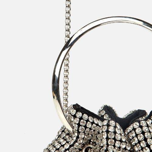 Women's Lame Embellished Clutch Evening Bag - 4