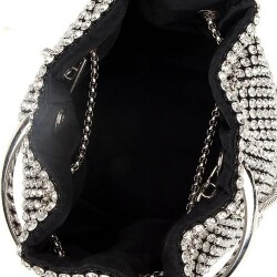 Women's Lame Embellished Clutch Evening Bag - 5