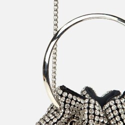 Women's Lame Embellished Clutch Evening Bag - 4