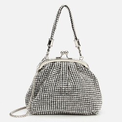 Women's Lame Embellished Clutch Evening Bag - Luxury Bag