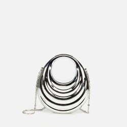 Women's Lame Metallic Clutch Evening Bag - 5