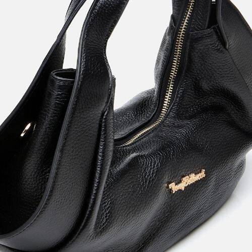 Women's Leather Black Crossbody Bag - 5