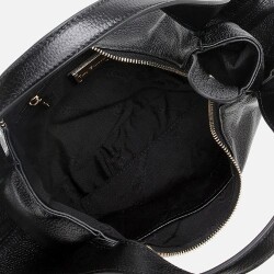 Women's Leather Black Crossbody Bag - 6