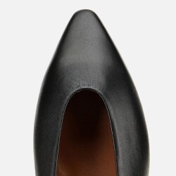 Women's Leather Black Soft Textured Ballet Flats - 5