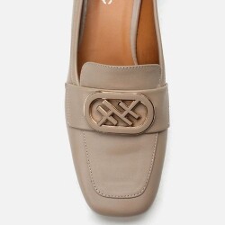 Women's Leather Mink Loafer - 5