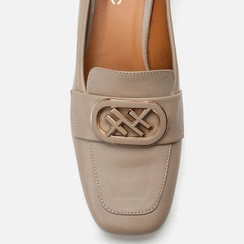 Women's Leather Mink Loafer - 5