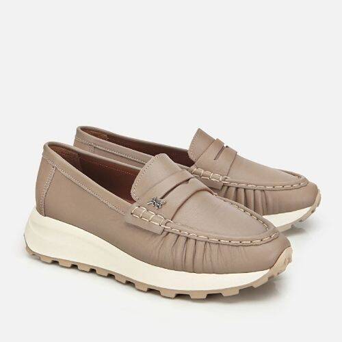 Women's Leather Mink Soft Textured Casual Loafers - 2