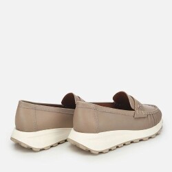 Women's Leather Mink Soft Textured Casual Loafers - 4