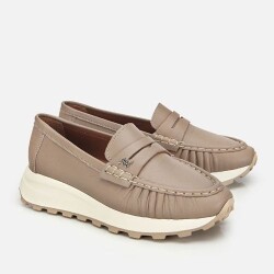 Women's Leather Mink Soft Textured Casual Loafers - 2