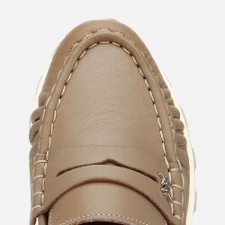 Women's Leather Mink Soft Textured Casual Loafers - 5