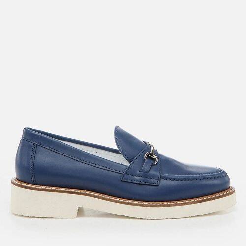 Women's Leather Navy Loafer - 1