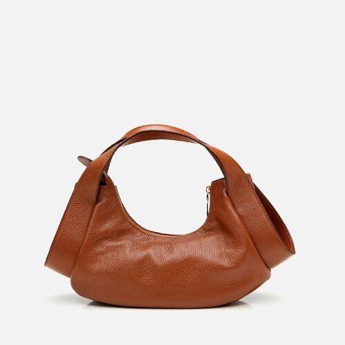 Women's Leather Tan Crossbody Bag - 6