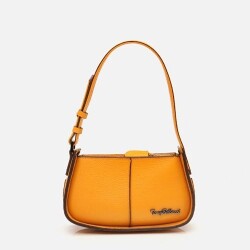 Women's Leather Yellow Mini Bag with Adjustable Strap - Vip Bags