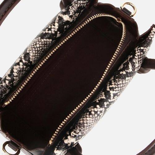 Women's Mink Snake Print Mini Bag - 6