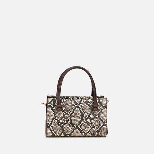 Women's Mink Snake Print Mini Bag - 5