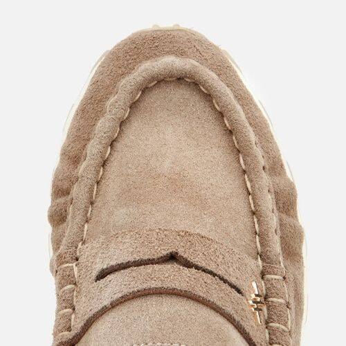 Women's Suede Leather Mink Soft Textured Casual Loafers - 5